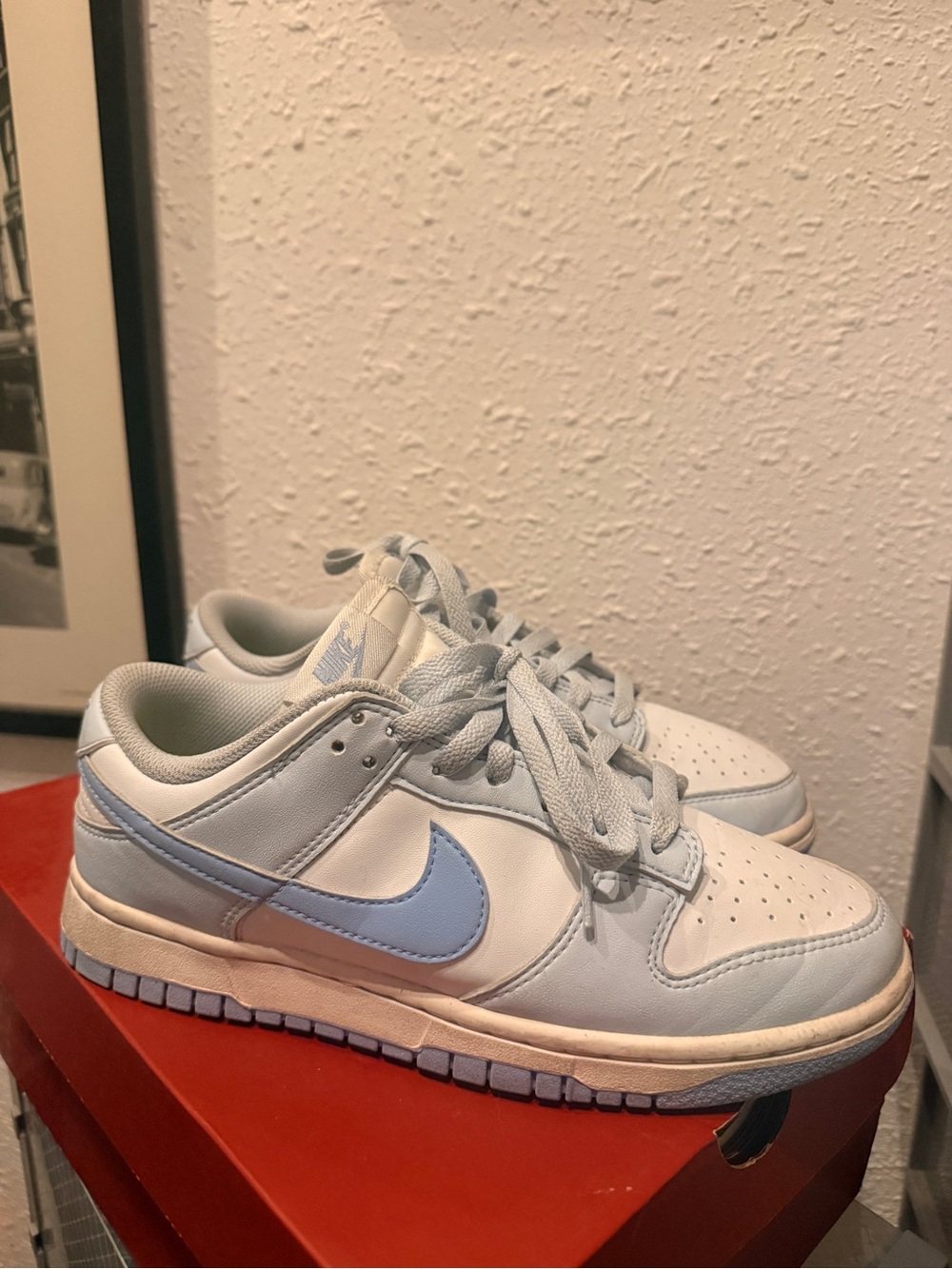 Nike Women’s Low-Top Sneakers in Light Blue and White